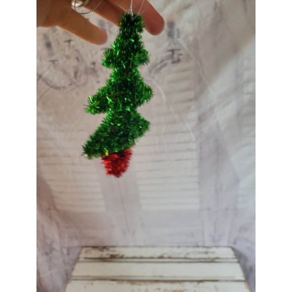 Tinsel tree vintage ornament Xmas holiday tree - Picture 3 of 4